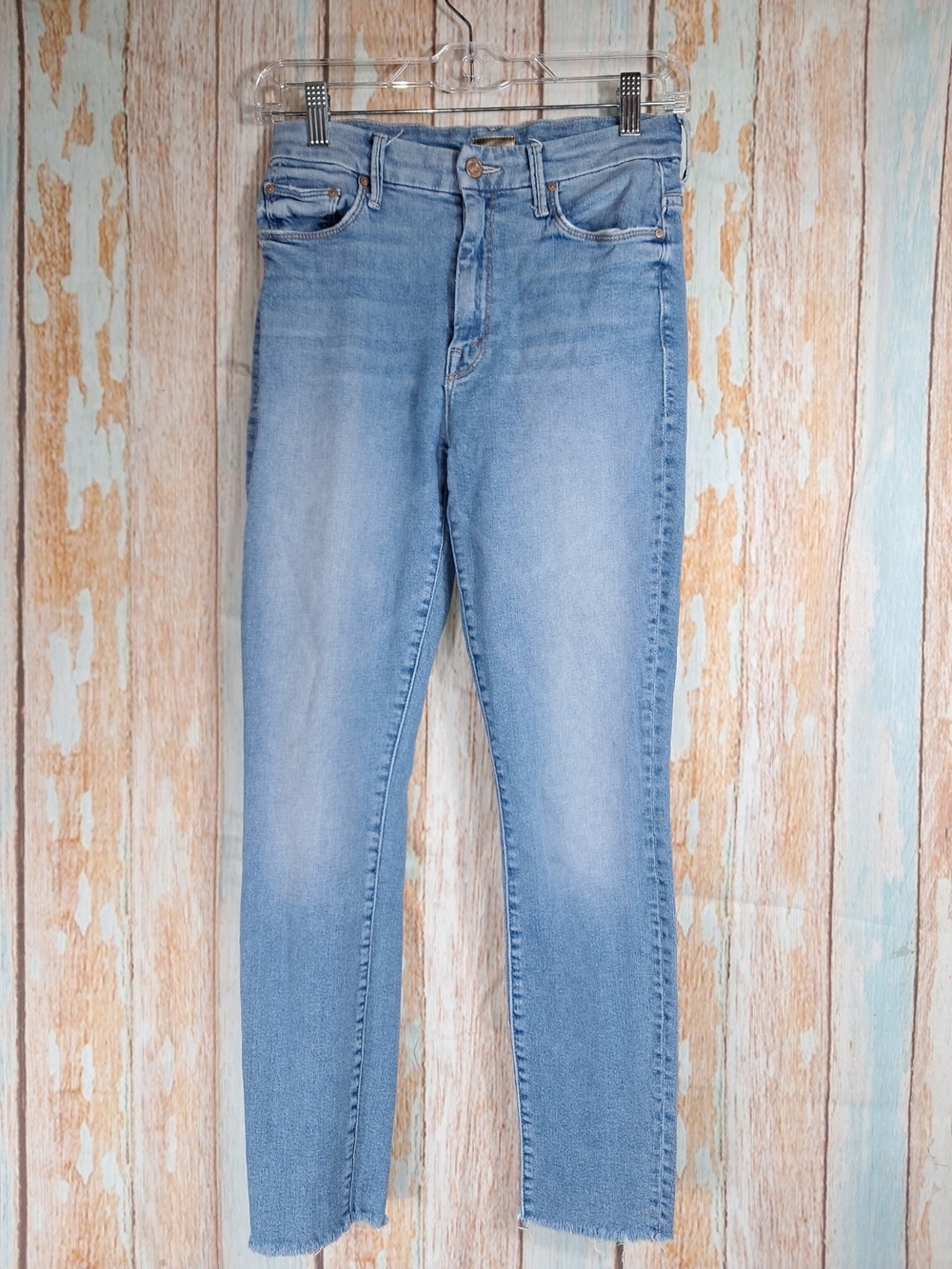 MOTHER "Shoot To Thrill" High Waisted Ankle Fray Jeans Size 27 - Picture 4 of 6